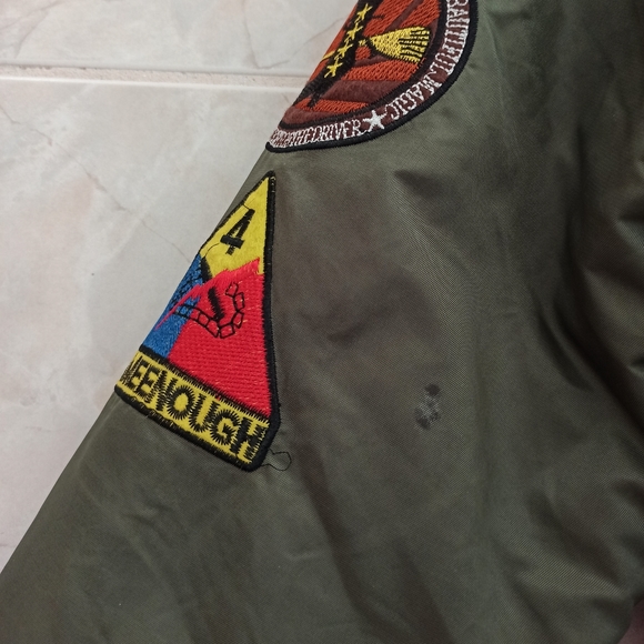 Army Green 'San Francisco' Bomber Jacket - Picture 3 of 3